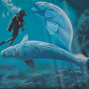Art By Avid: Whales & Diver
